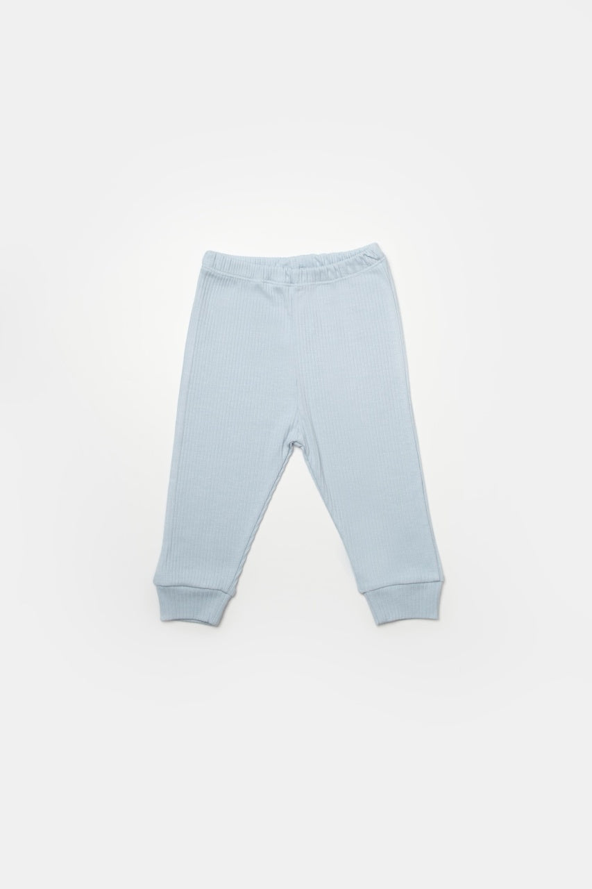 Set 3 piese:bluza, pantaloni si caciulita Bamboo, bleu, BabyCosy, 50% bumbac+50%bambus