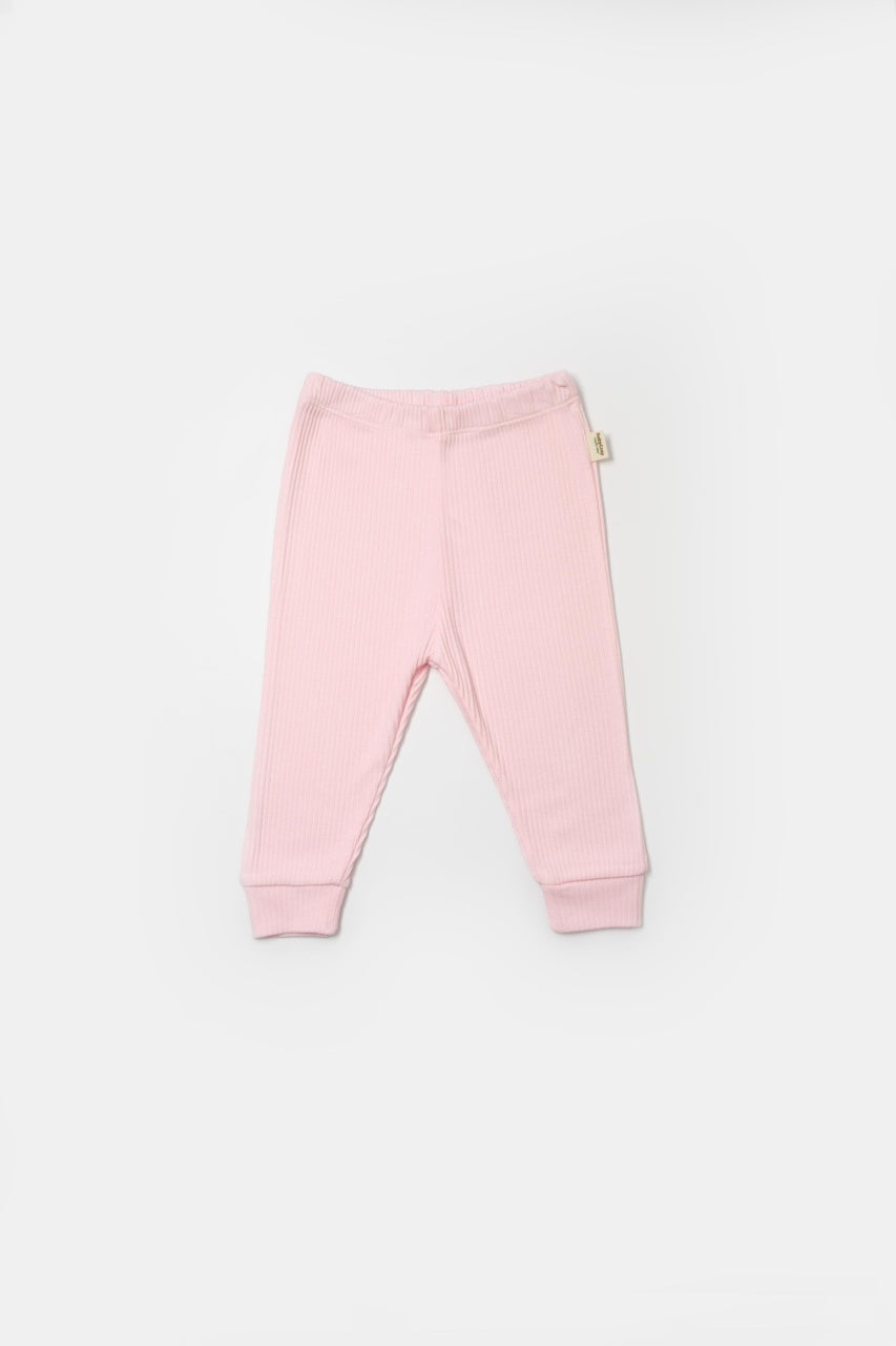 Set 3 piese:bluza, pantaloni si caciulita Bamboo, roz, BabyCosy, 50% bumbac+50%bambus