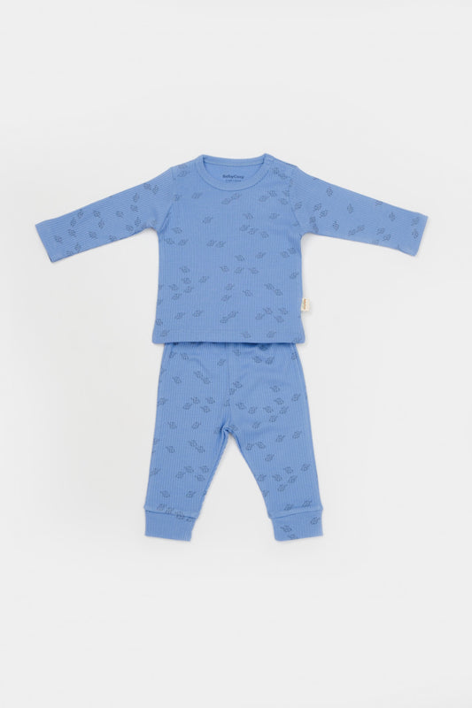 Set 3 piese:bluza, pantaloni si caciulita Printed, BabyCosy, 50% modal+50% bumbac, Lavanda - Bluza, Pantaloni