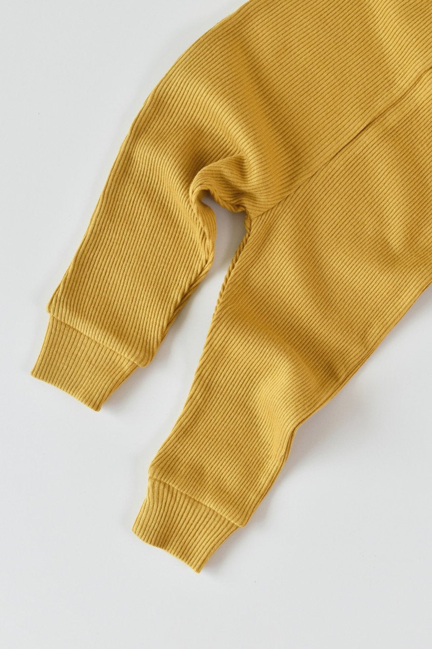 Set 3 piese: bluzita cu maneca lunga, pantaloni lungi si caciulita din bumbac organic si modal - Sofran, BabyCosy
