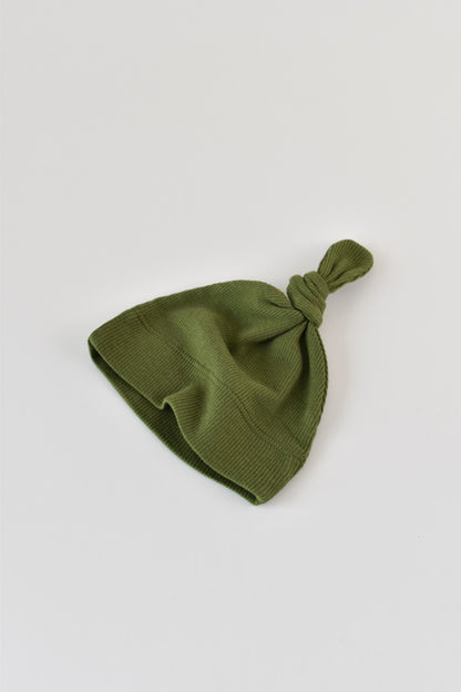 Set 3 piese: body cu maneca lunga, pantaloni lungi si caciulita din bumbac organic si modal - Verde, BabyCosy