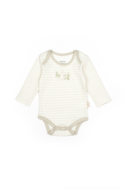 Set 3 piese:body, pantaloni si baveta Rabbit, BabyCosy, 100% bumbac - Body, Pantaloni, Vesta