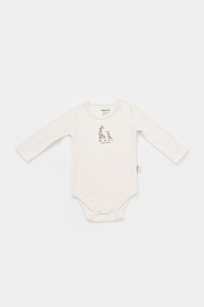 Set 3 piese: body, pantaloni si caciulita Girafa, BabyCosy, 100% bumbac organic