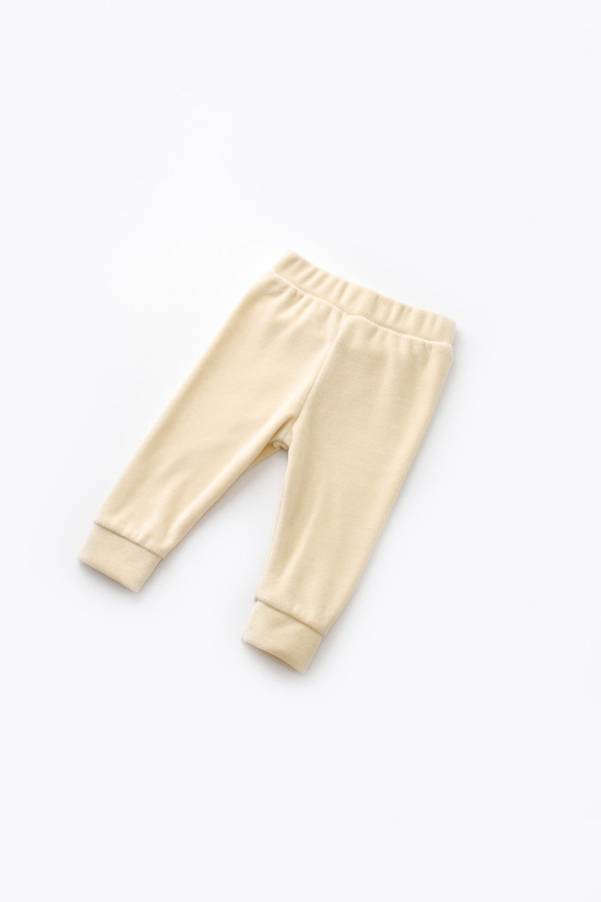 Set 3 piese Broscuta cu body, pantalonasi si vestuta din 80%bumbac organic si 20% poliester - Crem, BabyCosy