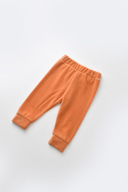 Set 3 piese Broscuta cu body, pantalonasi si vestuta din 80%bumbac organic si 20% poliester - Portocaliu, BabyCosy