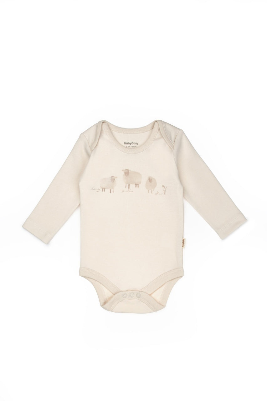 Set 3 piese nou nascut, Lamb, BabyCosy, 100%bumbac organic