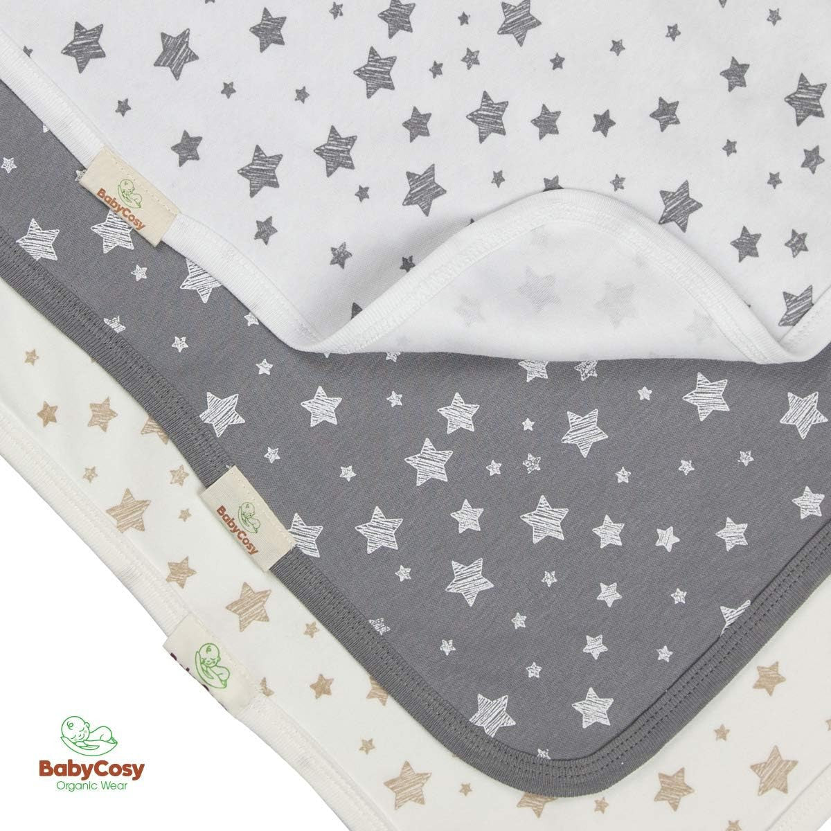 Set 3 prosopele, bumbac organic 100%, 30x40cm, BabyCosy