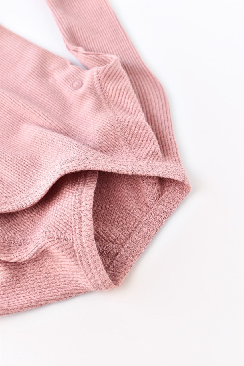 Set 4 piese: bluza, pantaloni, caciulita si manusi din bumbac organic si modal - Rose, BabyCosy