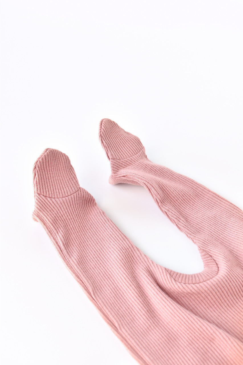 Set 4 piese: bluza, pantaloni, caciulita si manusi din bumbac organic si modal - Rose, BabyCosy