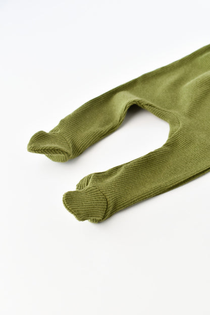 Set 4 piese: bluza, pantaloni, caciulita si manusi din bumbac organic si modal - Verde, BabyCosy