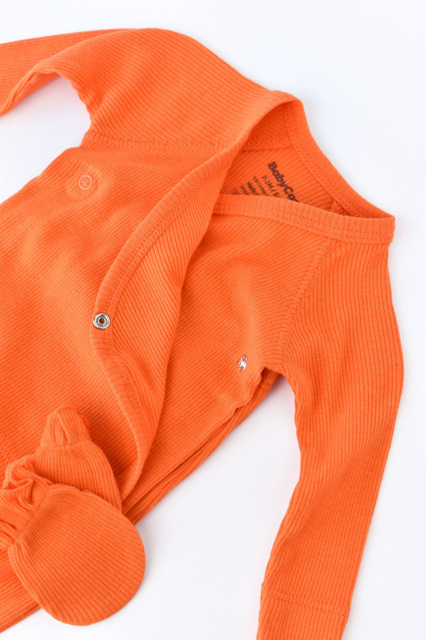 Set 4 piese: bluza, pantaloni, caciulita si manusi din bumbac organic si modal - Rodie, BabyCosy