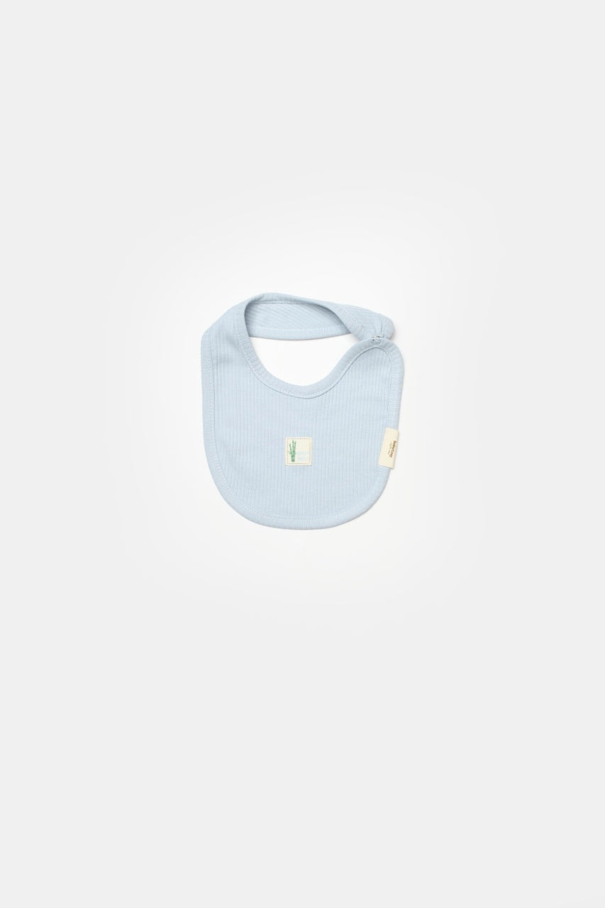 Set 4 piese:body, pantaloni, baveta si caciulita Bamboo, bleu, BabyCosy, 50% bumbac+50%bambus