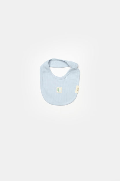 Set 4 piese:body, pantaloni, baveta si caciulita Bamboo, bleu, BabyCosy, 50% bumbac+50%bambus