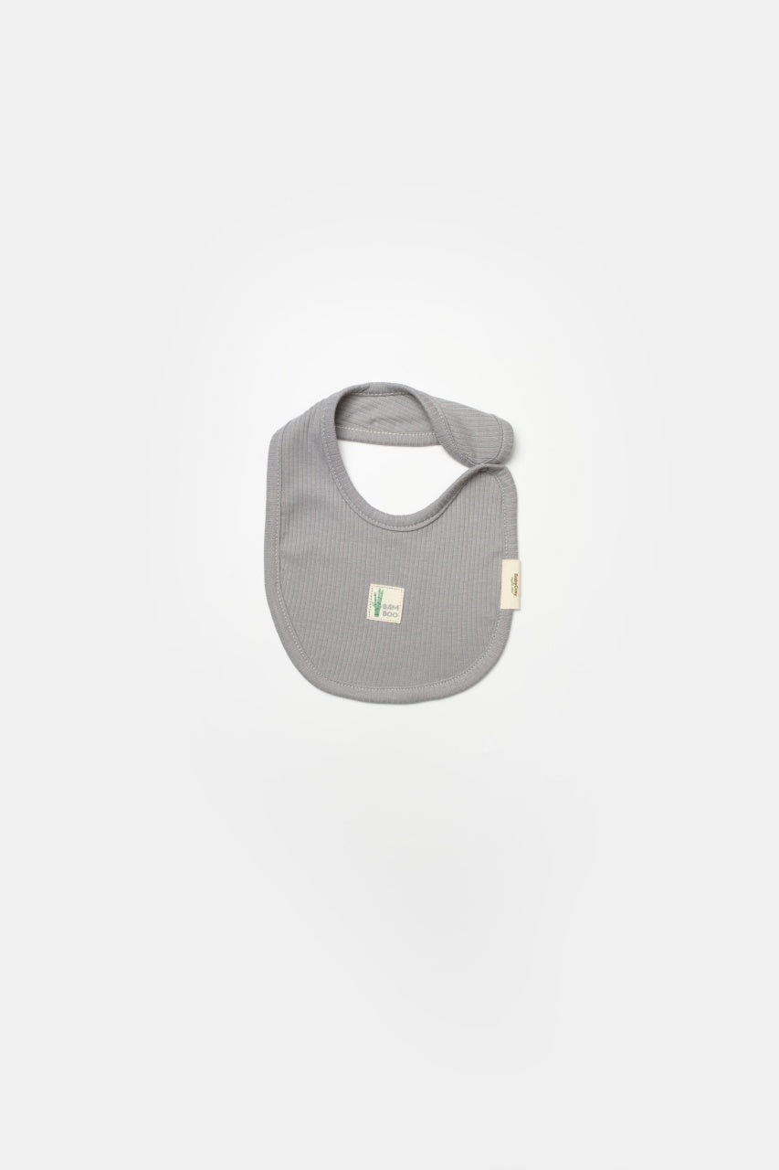 Set 4 piese:body, pantaloni, baveta si caciulita Bamboo, gri, BabyCosy, 50% bumbac+50%bambus