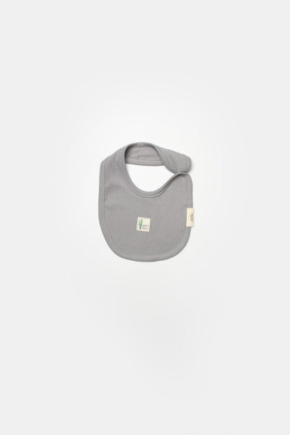 Set 4 piese:body, pantaloni, baveta si caciulita Bamboo, gri, BabyCosy, 50% bumbac+50%bambus