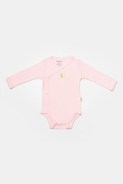Set 4 piese:body, pantaloni, baveta si caciulita Bamboo, roz, BabyCosy, 50% bumbac+50%bambus