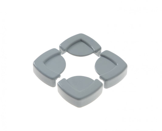 Set 4 protectii pentru colturi mobila BabyJem, gri