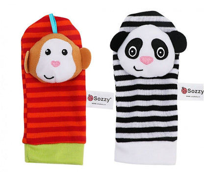 Set 4 zornaitori, pentru bebelusi, bratari si sosetute - model 2 Drool
