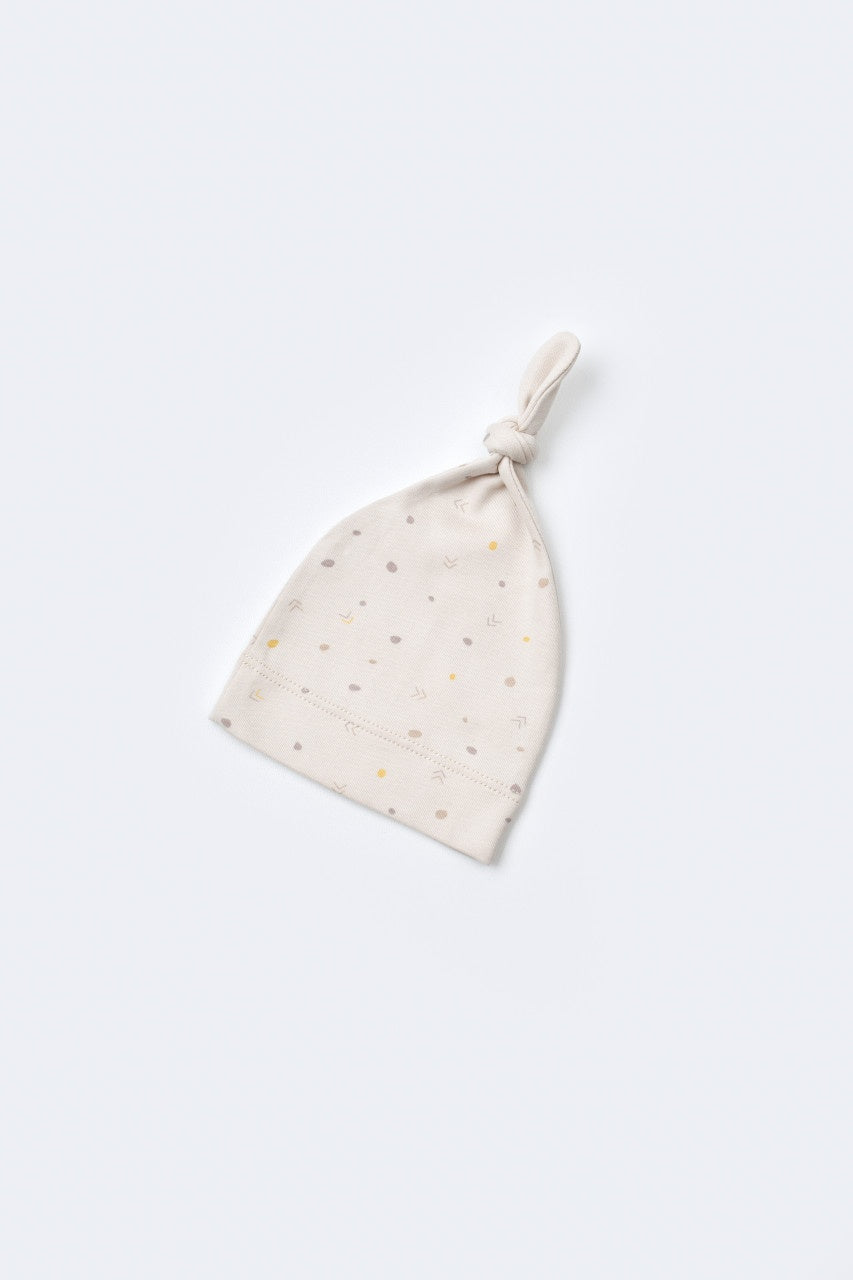 Set 5 piese pentru nou nascut - 100% bumbac organic - Crem cu buline, BabyCosy