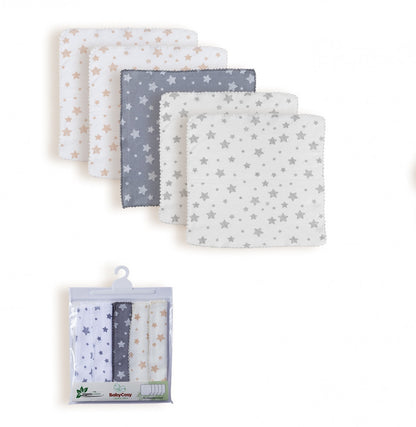 Set 5 prosopele, bumbac organic 100%, 24x24 cm, BabyCosy