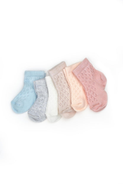 Set 6 perechi ciorapi nou-născut, mix, BabyCosy