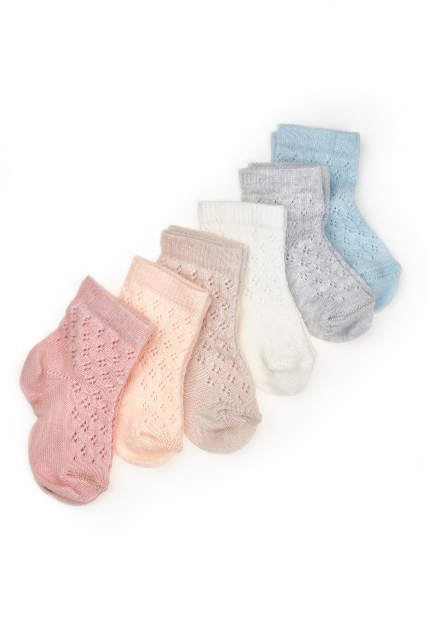 Set 6 perechi ciorapi nou-născut, mix, BabyCosy