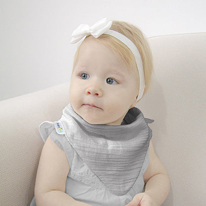 Set baveta cu doua fete din muselina cu jucarie dentitie BabyJem