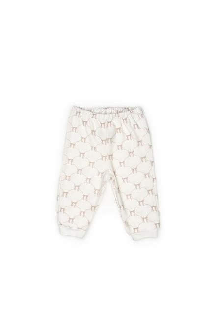 Set bluză și pantalon, Bow, BabyCosy, 100%bumbac organic, Powder