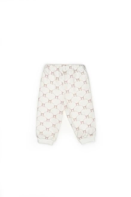 Set bluză și pantalon, Bow, BabyCosy, 100%bumbac organic, Powder