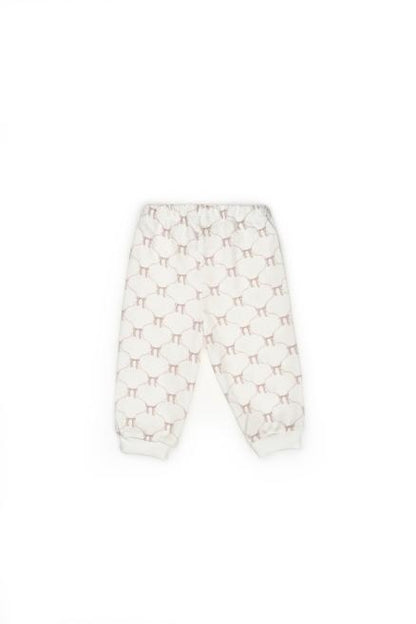 Set bluză și pantalon, Bow, BabyCosy, 100%bumbac organic, Powder