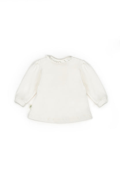 Set bluză și pantalon, Bow, BabyCosy, 100%bumbac organic, Powder