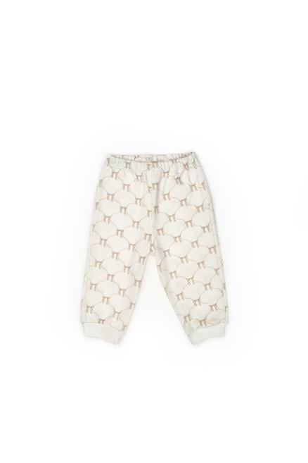 Set bluză și pantalon, Bow, BabyCosy, 100%bumbac organic, Stone