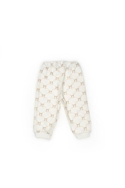Set bluză și pantalon, Bow, BabyCosy, 100%bumbac organic, Stone