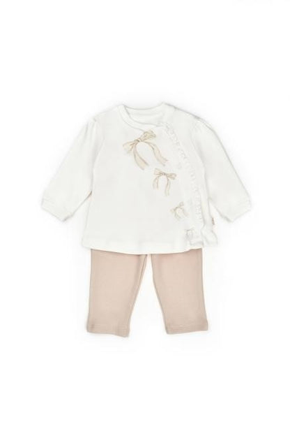 Set bluză și pantalonași, Bow, BabyCosy, 100%bumbac organic