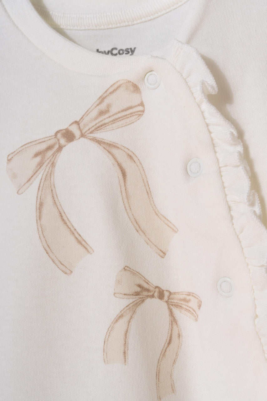 Set bluză și pantalonași, Bow, BabyCosy, 100%bumbac organic