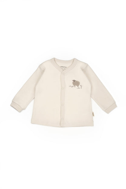 Set bluzita cu capse si pantalon, Lamb, BabyCosy, 100%bumbac organic