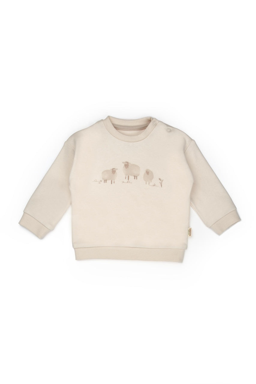 Set bluzita cu imprimeu si pantalon, Lamb, BabyCosy, 100%bumbac organic