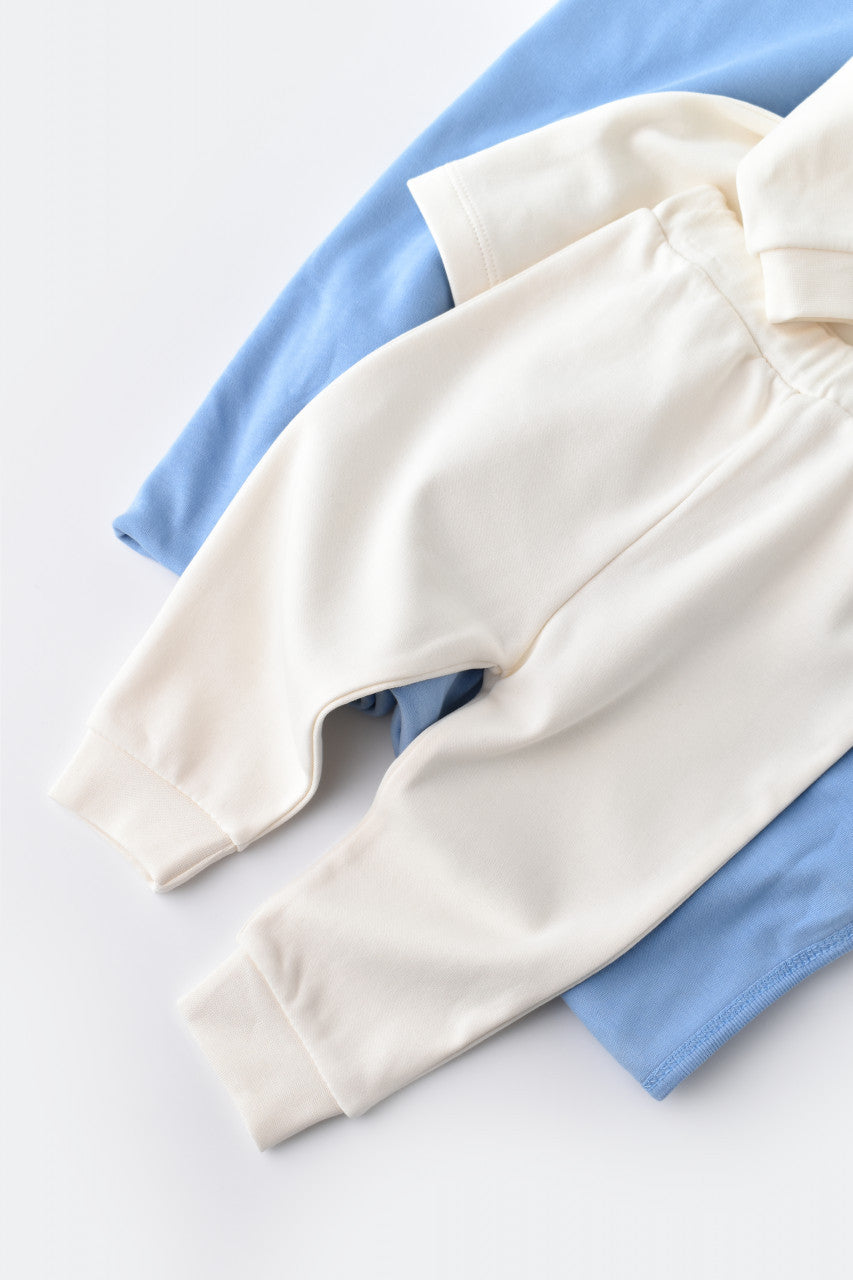 Set bluzita cu maneca lunga si pantaloni lungi - bumbac organic 100% - Ecru, BabyCosy