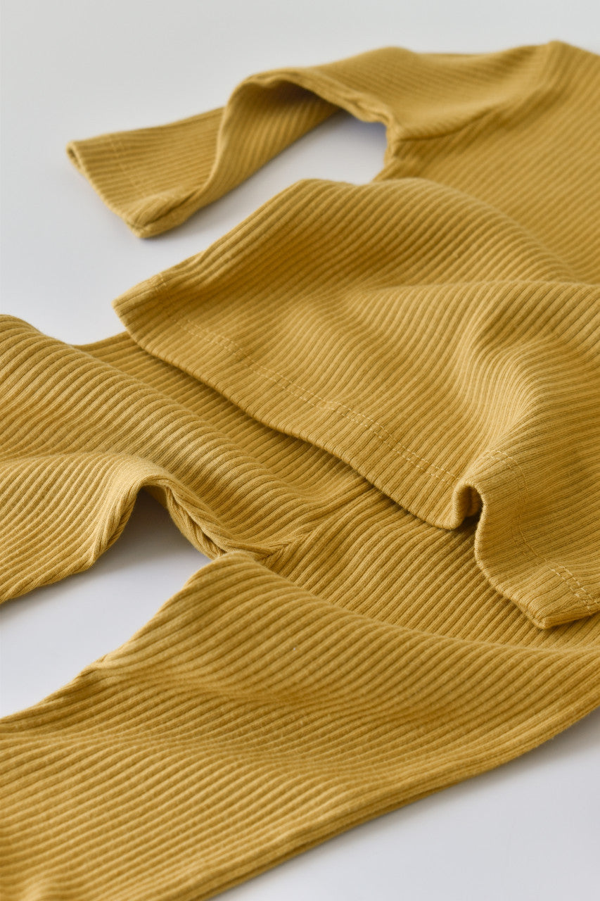 Set bluzita cu maneca lunga si pantaloni lungi din bumbac organic si modal - Sofran BabyCosy