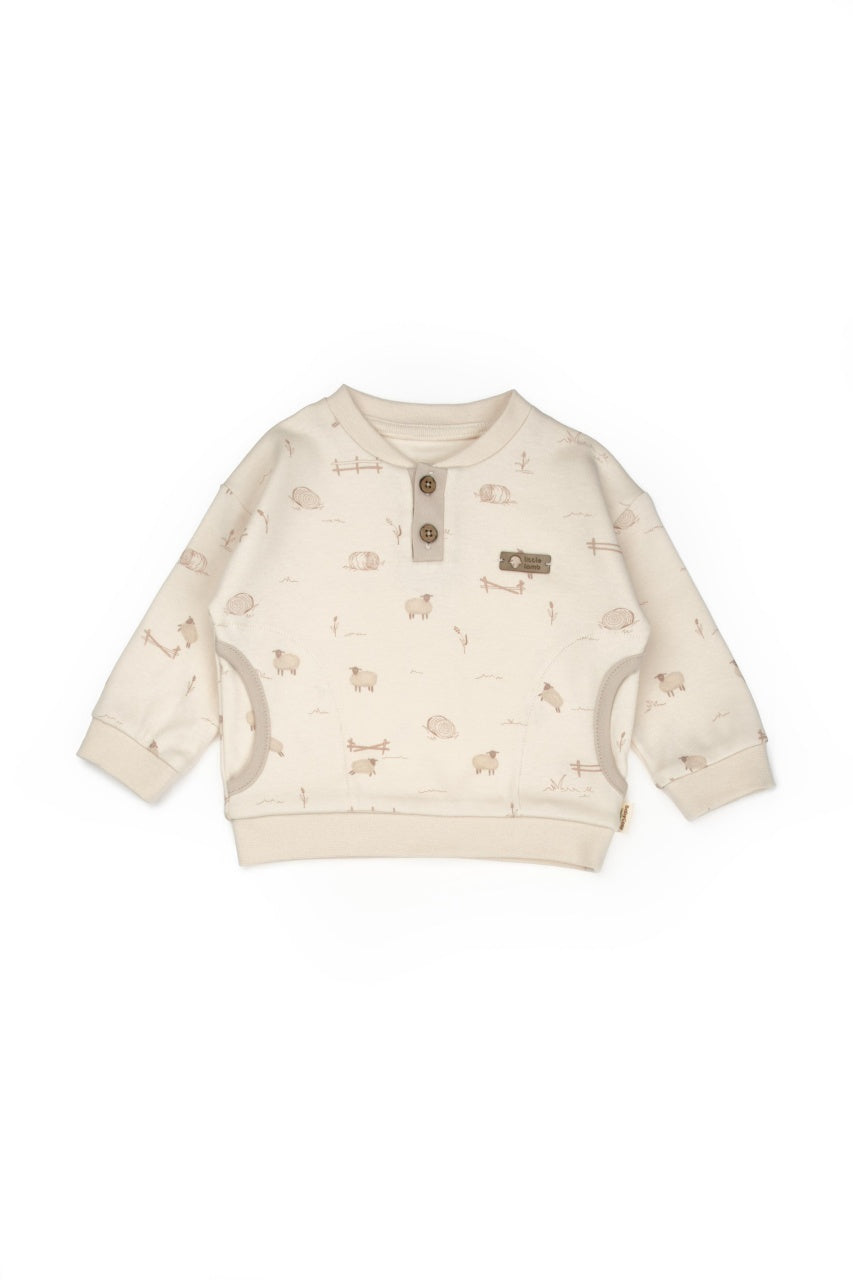 Set bluzita cu pantalon, Lamb, BabyCosy, 100%bumbac organic