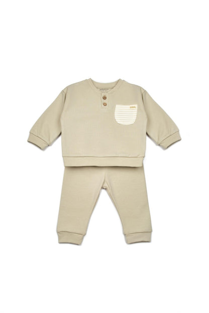 Set bluzita si pantaloni COOL cu buzunar - Verde, BabyCosy