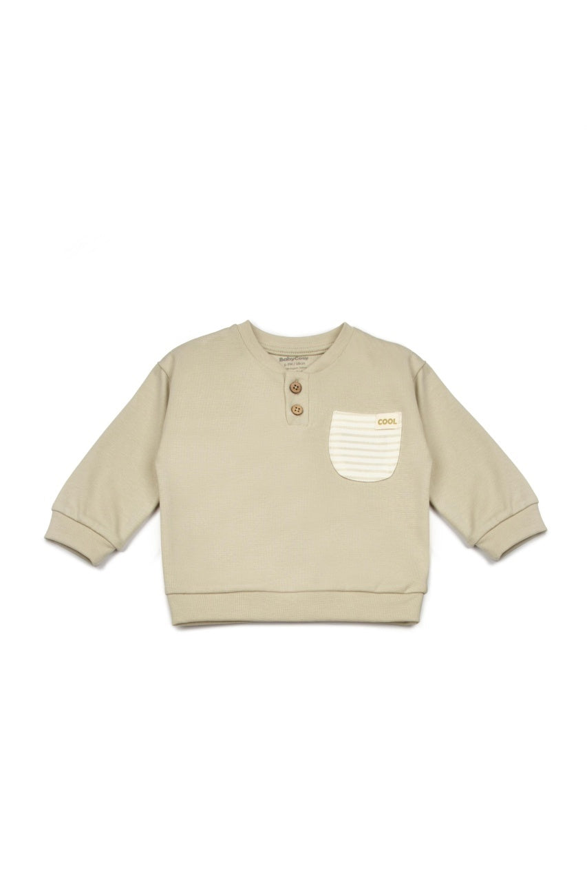Set bluzita si pantaloni COOL cu buzunar - Verde, BabyCosy