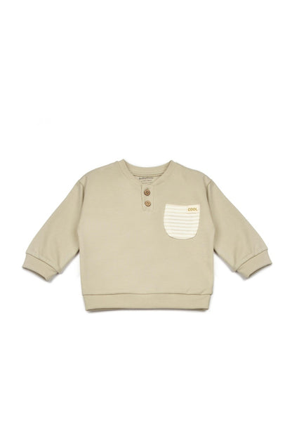 Set bluzita si pantaloni COOL cu buzunar - Verde, BabyCosy