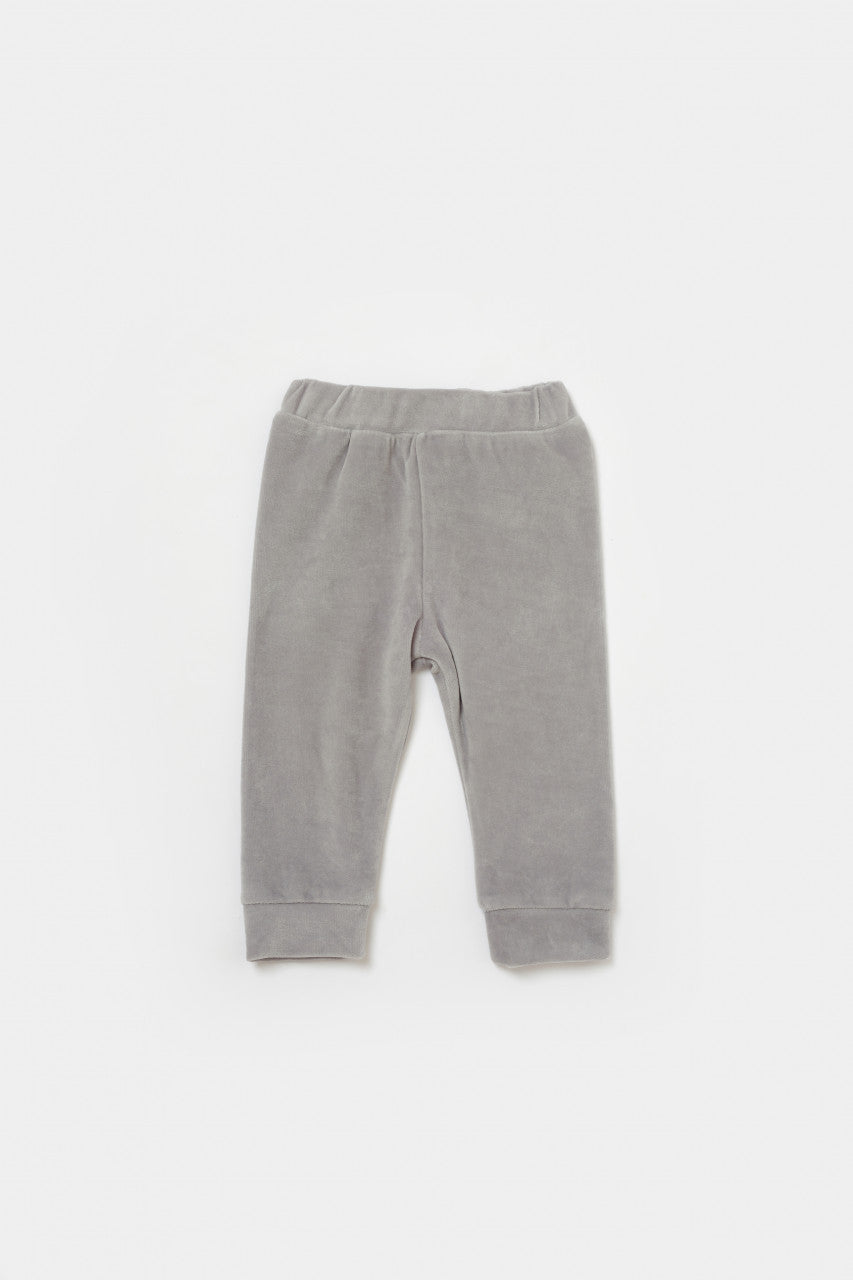 Set bluzita si pantaloni Elefant, 80%bumbac organic si 20% poliester - Gri, BabyCosy