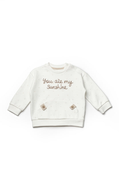 Set bluzita si pantaloni TeddyBear, 100%bumbac organic, BabyCosy
