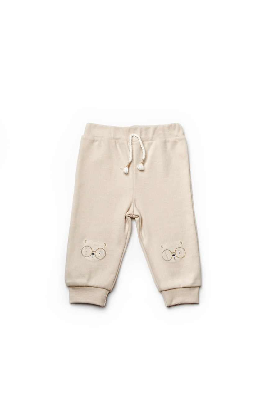 Set bluzita si pantaloni TeddyBear, 100%bumbac organic, BabyCosy