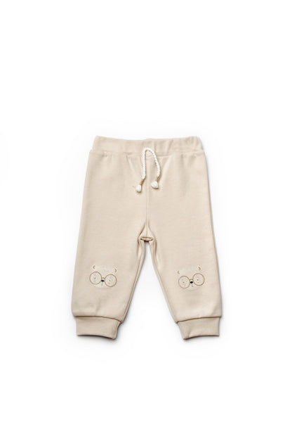 Set bluzita si pantaloni TeddyBear, 100%bumbac organic, BabyCosy
