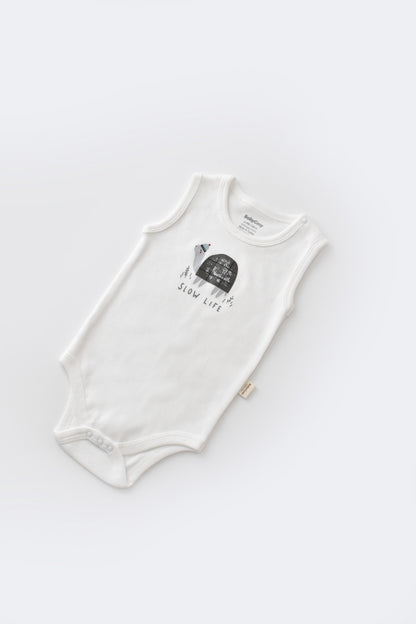 Set Broscuta cu salopeta si body din 80%bumbac organic si 20% poliester - Antracit, BabyCosy