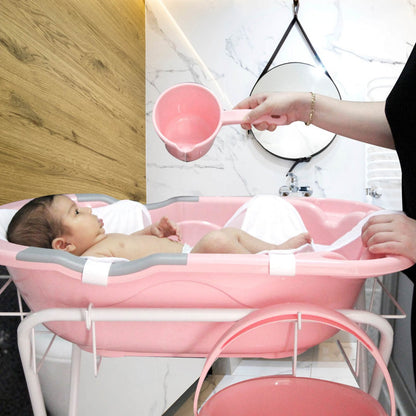 Set cadita de baie complet pentru bebelusi cu 6 piese, BabyJem