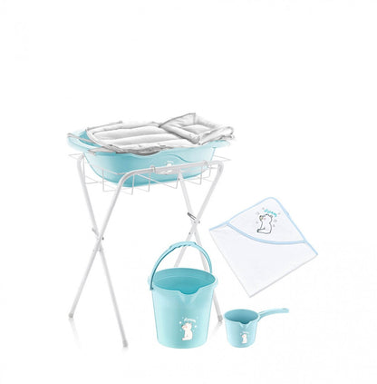 Set cadita de baie complet pentru bebelusi cu 6 piese, BabyJem